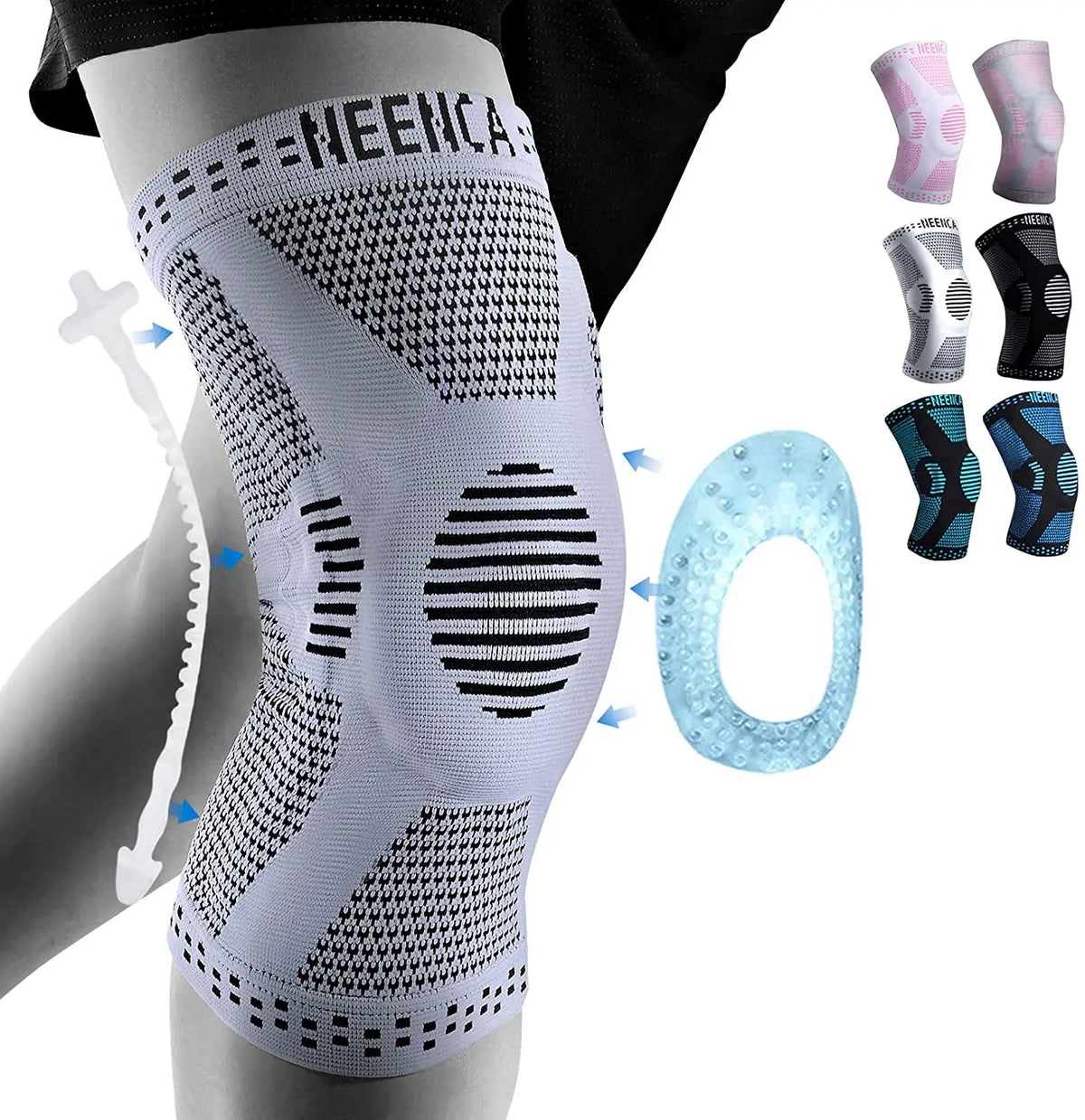 Genouillère de compression à fibres de cuivre