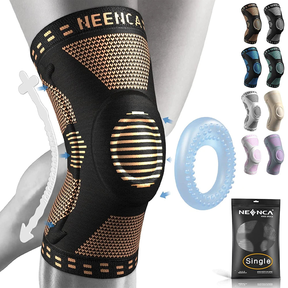Genouillère de compression à fibres de cuivre
