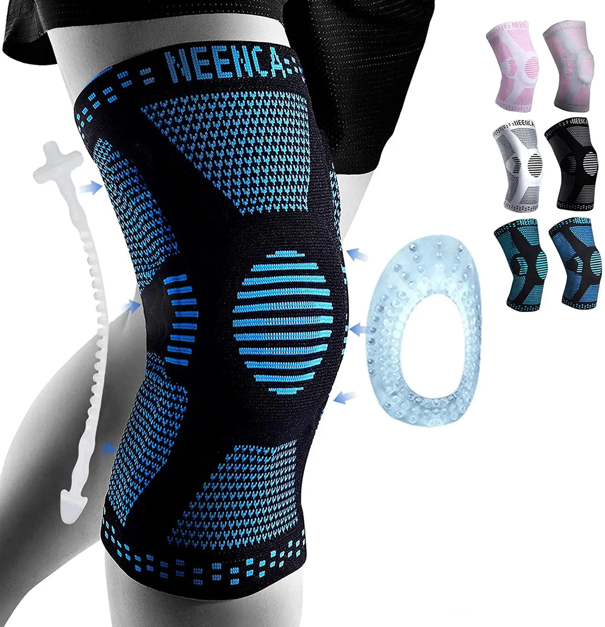 Genouillère de compression à fibres de cuivre